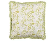 Throw Cushion FILIX 45 x 45 cm Cotton Green Floral Pattern_838554