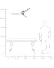 Ceiling Fan with Light VEMBAR with Remote LED White_988708