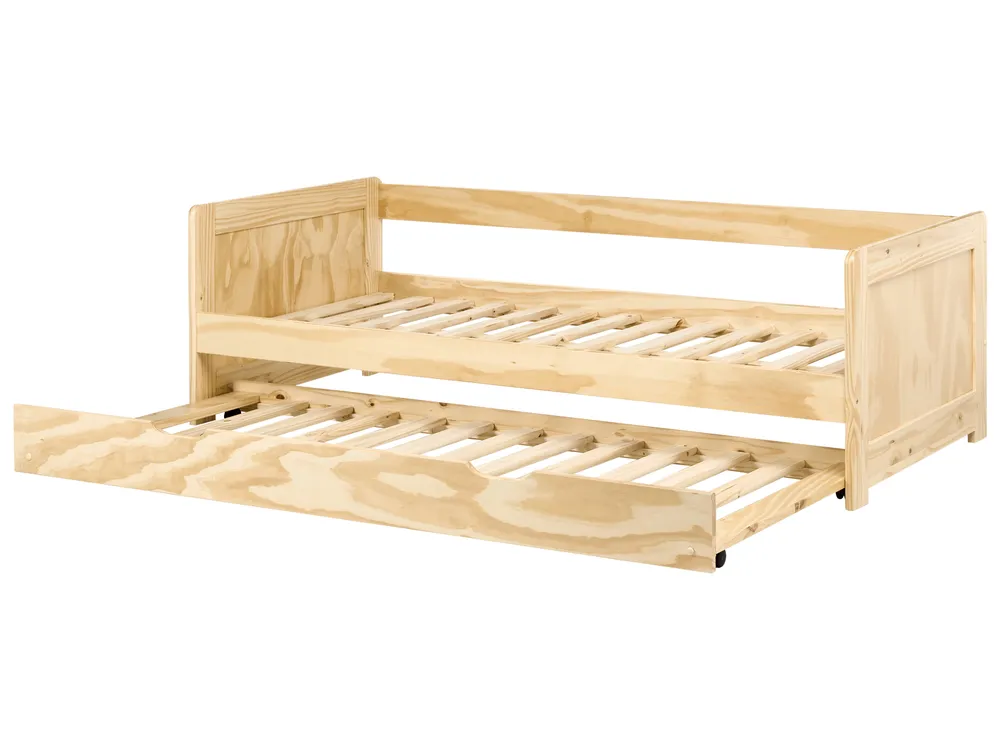 Utdragbar säng Furu GRAVELINES 90 x 200 cm Ljusbrun_939567