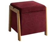 Storage Pouffe EDLAND Fabric 45 cm Burgundy_1038211