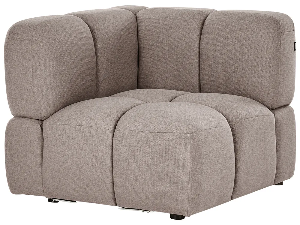 Modular Corner Sofa 4 Seater MAKSABERG Fabric Taupe Right Hand_1136513