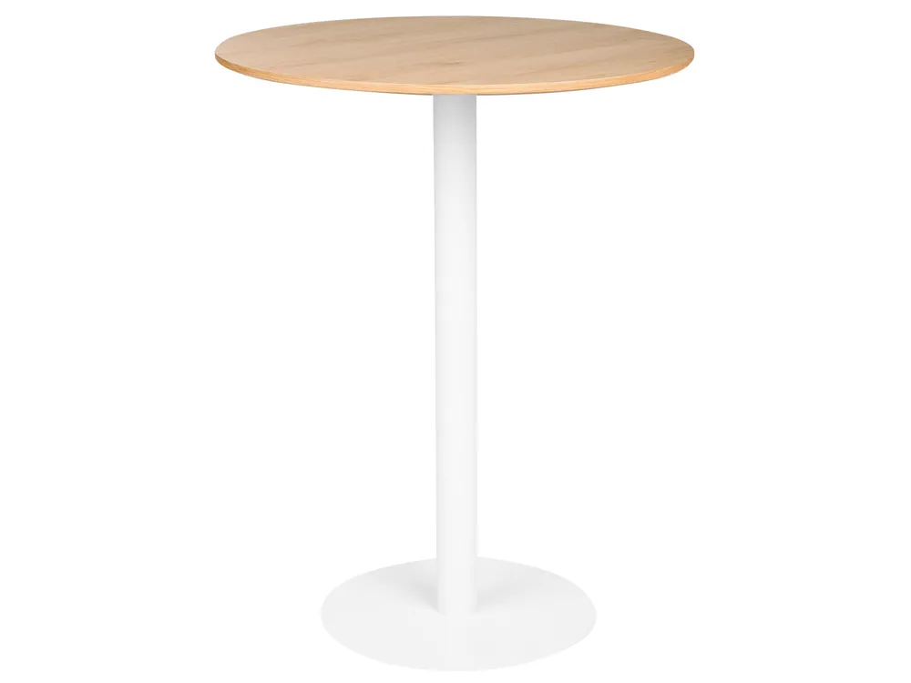 Bar Table MORELLA Light Brown/ White 80 cm 80 cm