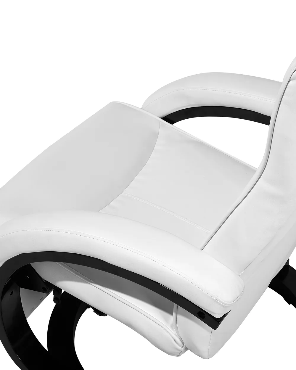 Recliner Chair MIGHT with Footrest Faux Leather White_709327