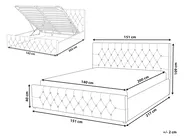 Ottoman Bed AMIENS Fabric Beige 140 x 200 cm (EU Double)_976082