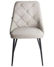 Set of 2 Dining Chairs VALERIE Faux Leather Light Grey_712761
