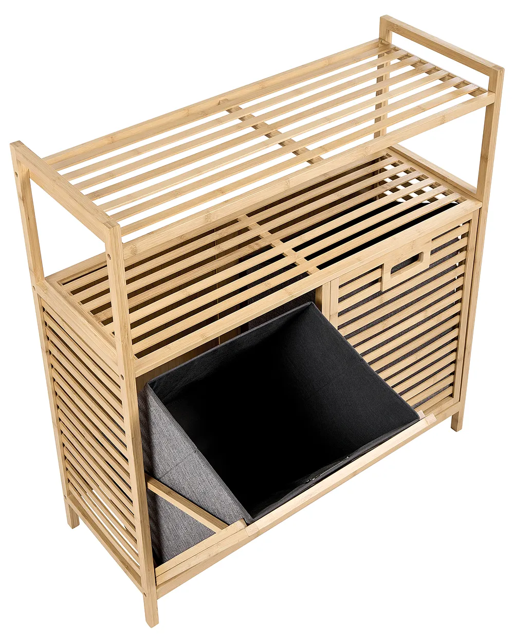 Vaskeriskap med vippbar front CEJAR 88 cm Bambus Lysebrun_1144743