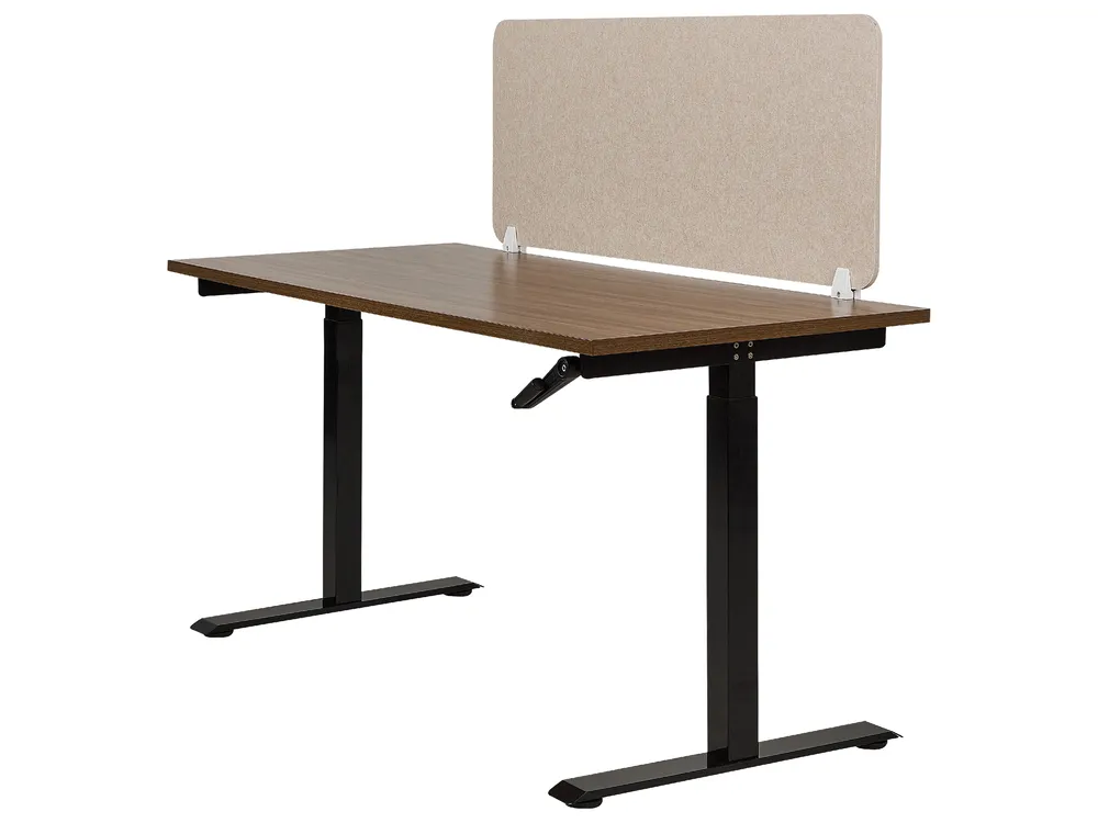 Desk Screen SPLIT 120 x 50 cm Beige_1022911