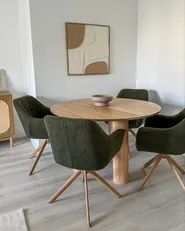 Dining Chair Swivel HAYDEN Boucle Green_1055130