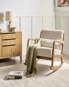 Rocking Chair SKOVDE Fabric Light Beige