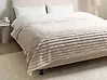 Sängöverkast RAKYA Fuskpäls 200 x 220 cm Ljusbeige