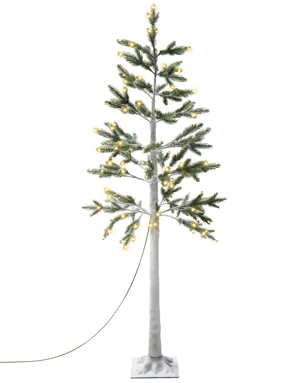 Ulkokoriste LED-valo ALBIONI 180 cm Puu Valkoinen_937667