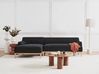 Corner Sofa 3 Seater SOSJO Fabric Black Right Hand