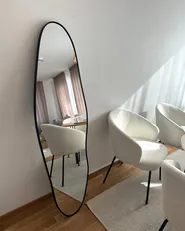 Wall Mirror SALINS 47 cm 160 cm Metal Black_1068202