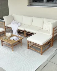 Garden Corner Section CERRETO Bamboo Off-White_950910