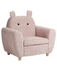 Kids Armchair Hippo MARIBO Boucle Pastel Pink_1027048