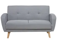 Sofa Bed 2 Seater FLORLI Fabric Light Grey_704122
