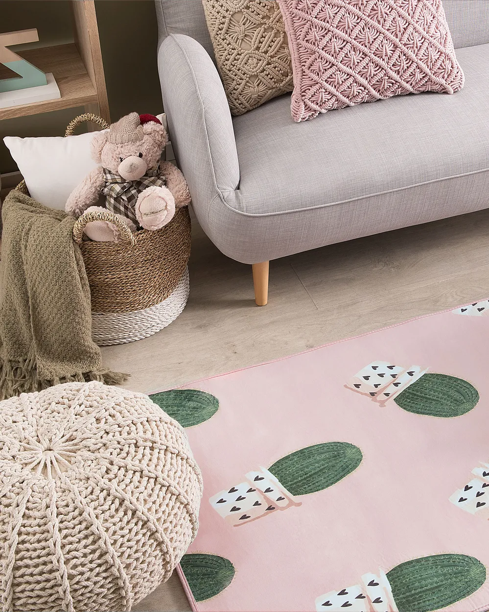 Kids Rug ELDIVAN Pink 80 x 150 cm