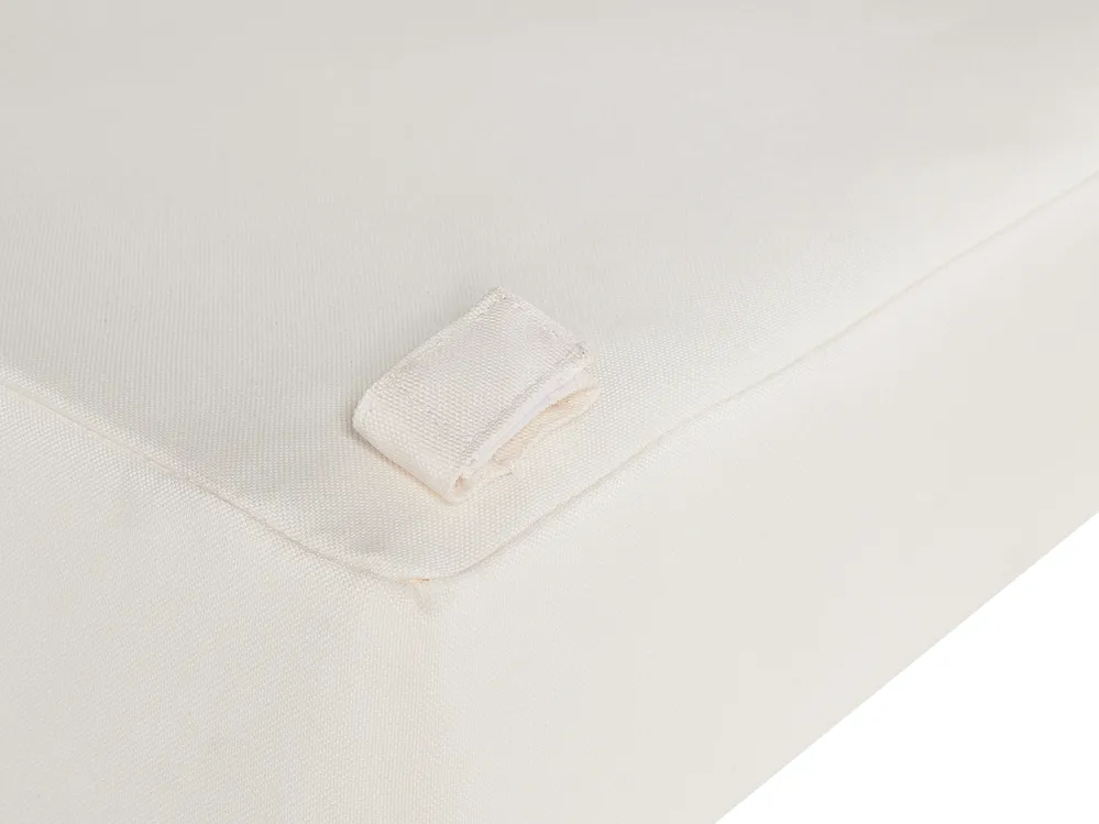 Trädgårdssoffgrupp med bord 3-sits GIAVENO Akaciaträ Off-White_966566