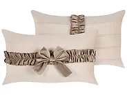 Koristetyynysetti 2 kpl BELLE 30 x 50 cm Sametti Vaaleanbeige Hillitty_1168717