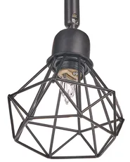 Spotlight med 4 lampor ERMA Justerbar Metall Svart_856290