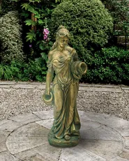 Garden Statue TRYPOLIS Woman Green_1000177