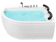 Corner Hot Tub with LED PARADISO 1580 x 1130 mm White Left Hand_680880