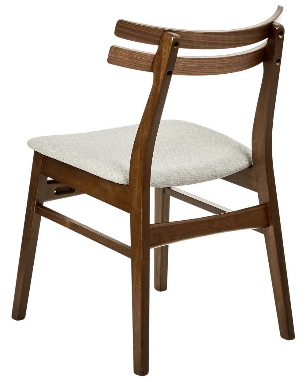 Set of 2 Dining Chairs CYNTHIANA Wood Brown/ Light Beige_952358