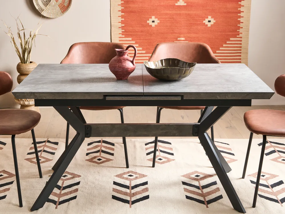 Extending Dining Table BENSON Light Grey 140/180 cm 80 cm_997962