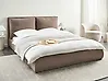 Bed Boucle BAJONNA 160 x 200 cm (EU King Size) Brown