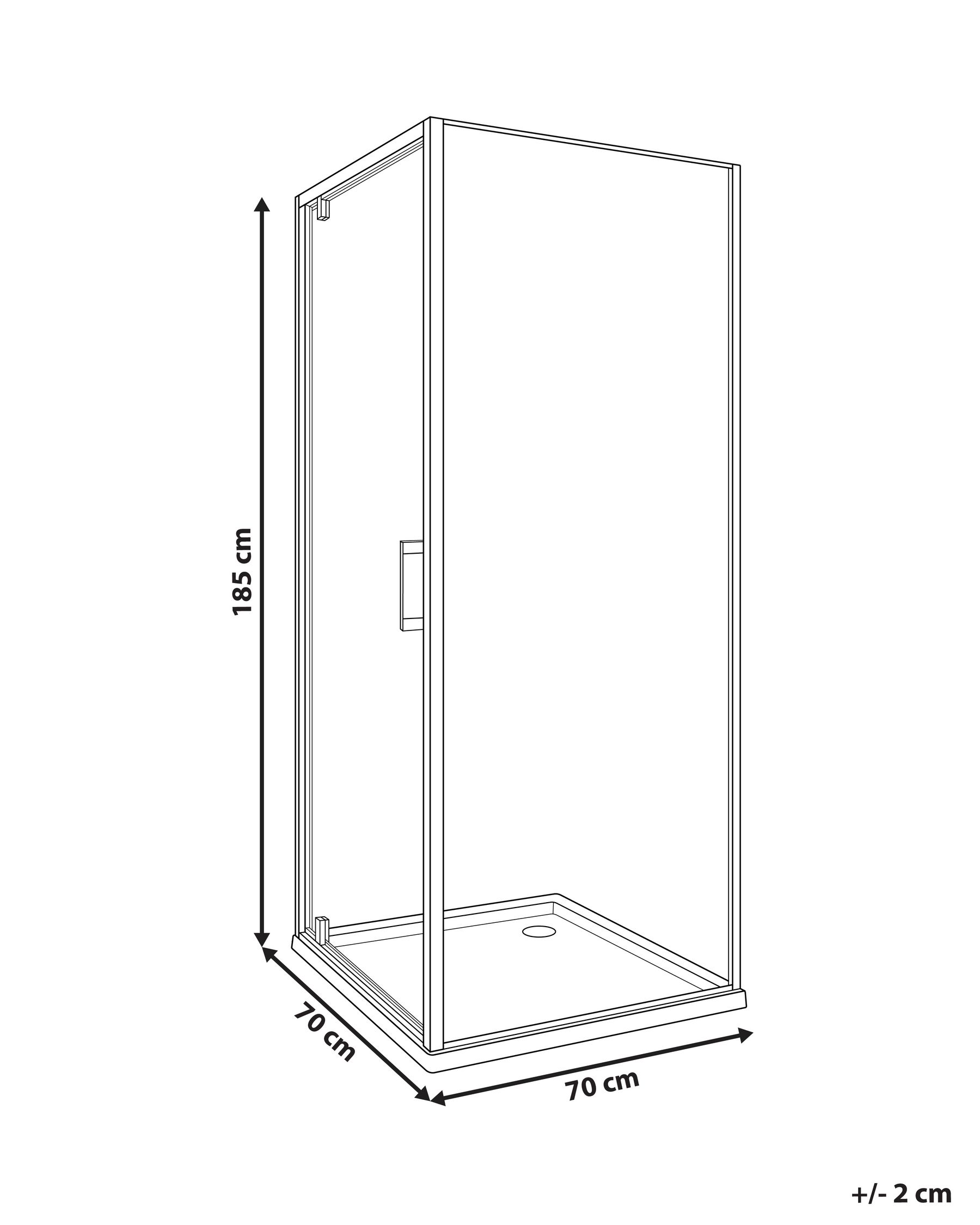 Duschväggar DARLI 700 x 700 x 1850 mm Silver_944068