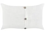 Set med 2 prydnadskuddar BANORI 30 x 50 cm Linne Vit Monokromt_903802