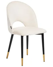 Set of 2 Dining Chairs MAGALIA Velvet Light Beige_847678