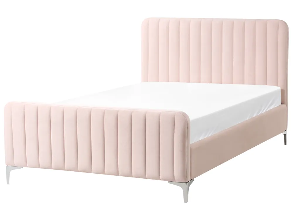 Velvet Bed Pastel Pink LUNAN Various Sizes