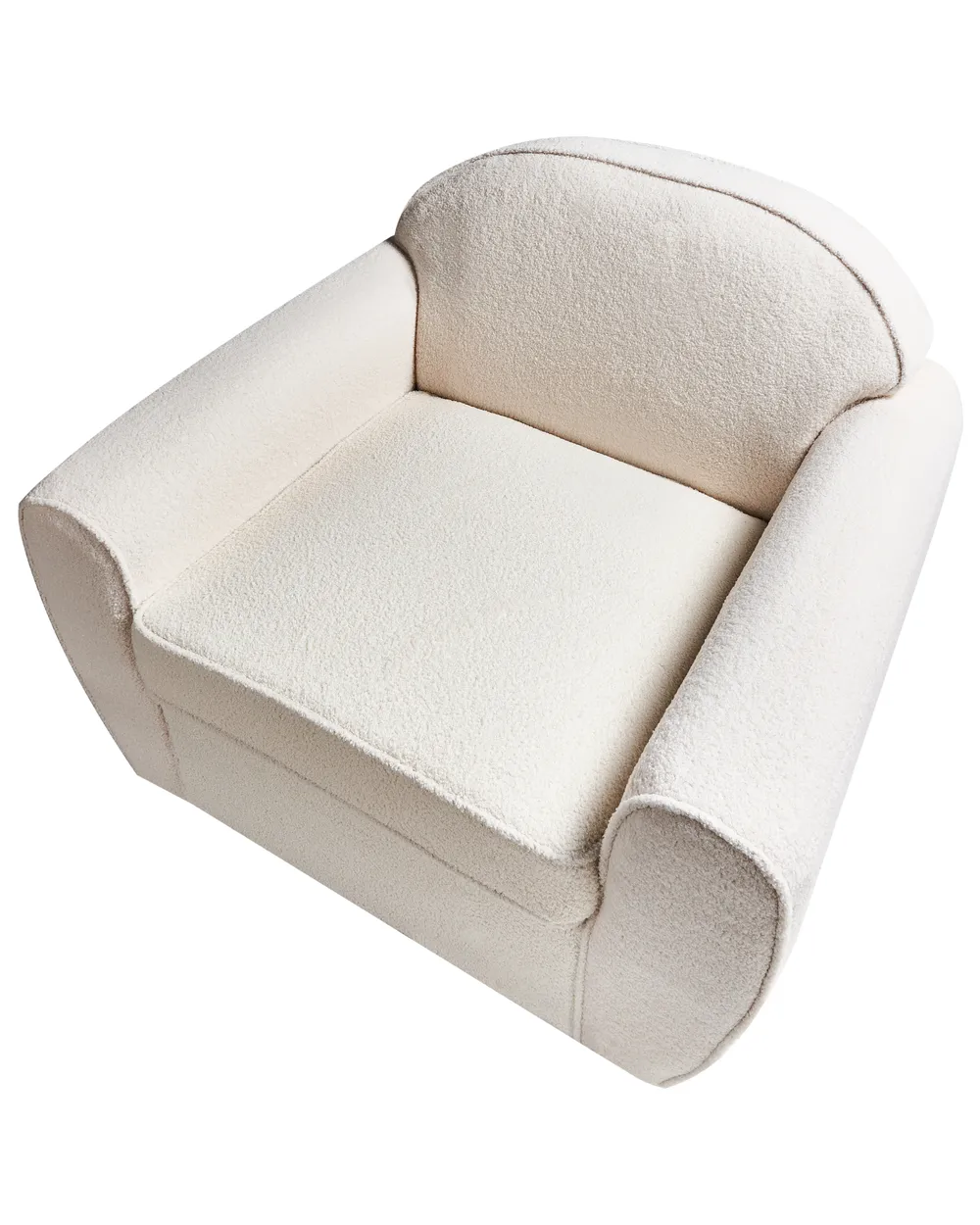 Fåtölj ELLEDE Bouclé Ljusbeige_959879