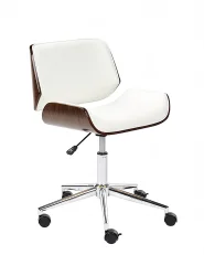Desk Chair TOTOWA Faux Leather White_1131967