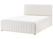 Ottoman Bed LUNAN Boucle White 140 x 200 cm (EU Double)_1048320