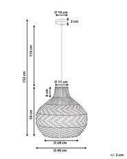 Pendant Lamp YAUCO Rattan White_995695
