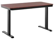 Electric Adjustable Standing Desk KENLY 120 cm 60 cm with USB Port Dark Brown_840244
