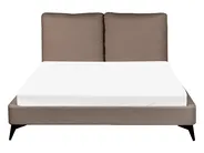 Bed Boucle MELLE 140 x 200 cm (EU Double) Brown_965689