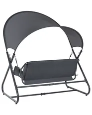 Patio Swing SOLAGNA Metal Dark Grey_961598