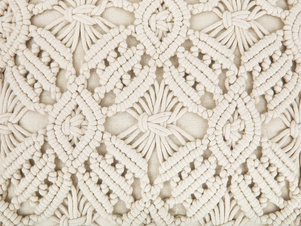 Set med 2 prydnadskuddar ESENKOY 50 x 50 cm Bomull Ljusbeige Geometriskt tryck_768923