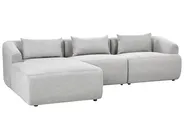 Corner Sofa 3 Seater SVANSELE Fabric Light Grey Right Hand_901694