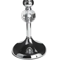 Candle Holder AVORD 33 cm Glass Silver_790748