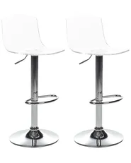 Set of 2 Bar Chairs IMOLA Swivel Transparent_915125