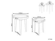 Set med 2 sidobord ASTAI Mangoträ Mörkbrun_852316