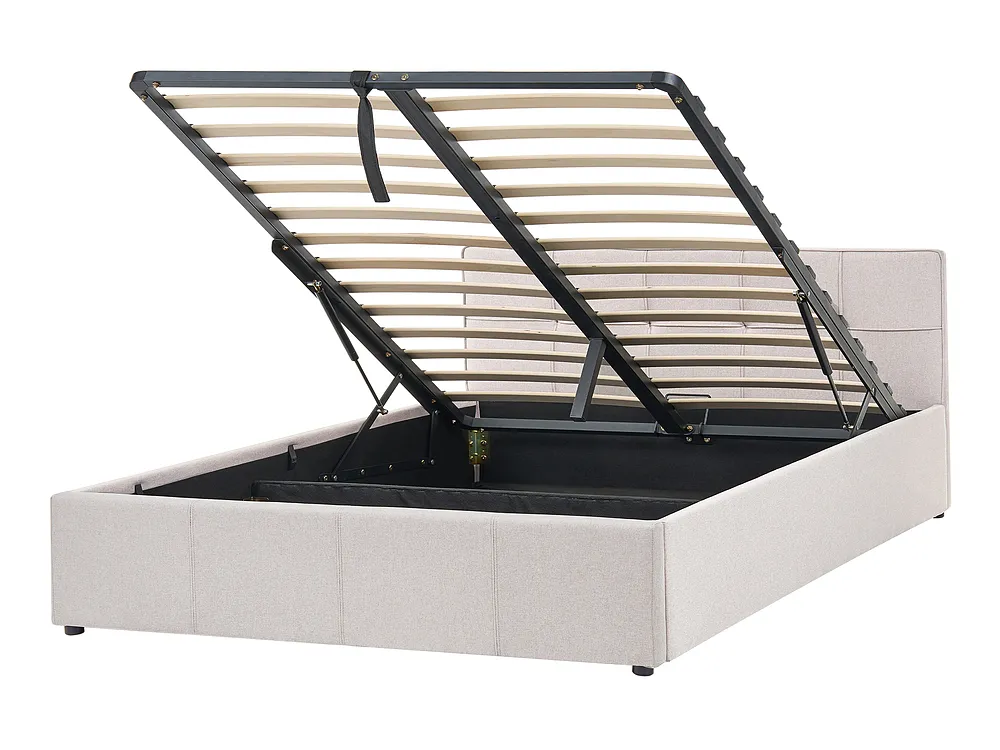 Seng med oppbevaring LAURESSES Lys beige 120 x 200 cm