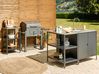 Outdoor Kitchen Island VILAMA Black Metal