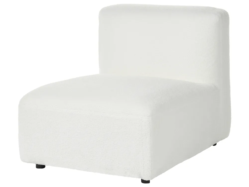 Modular Corner Sofa 3 Seater HEDE Boucle White Right Hand_1091894