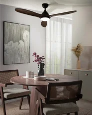 Ceiling Fan with Light MOYAR with Remote LED Dark Brown_988736