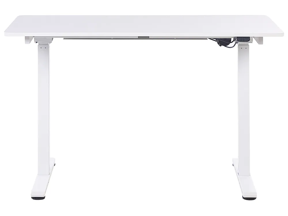 Elektriskt höj- och sänkbart skrivbord GRIFTON 120 cm 60 cm Vit_840266